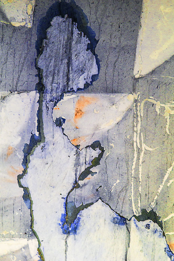 Fotomotiv welches an abstrakte Fotografie erinnert, Bildtitel: Haifisch stört mein Leben